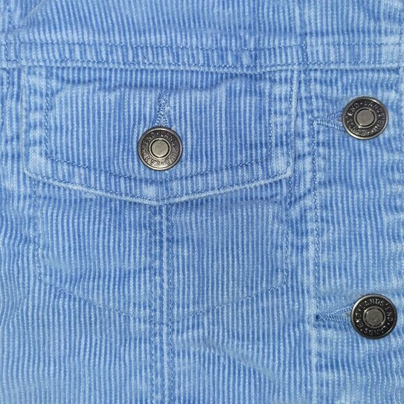 Lands' End Childs Corduroy Trucker Jacket Kids Size S(4) Blue Button-Front - Picture 5 of 11